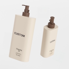 Plastic Empty Square Lotion Pump Bottle for Hair Container Oil Cream Jar Custom Unique Shampoo Bottles Packaging 300 400 500ml