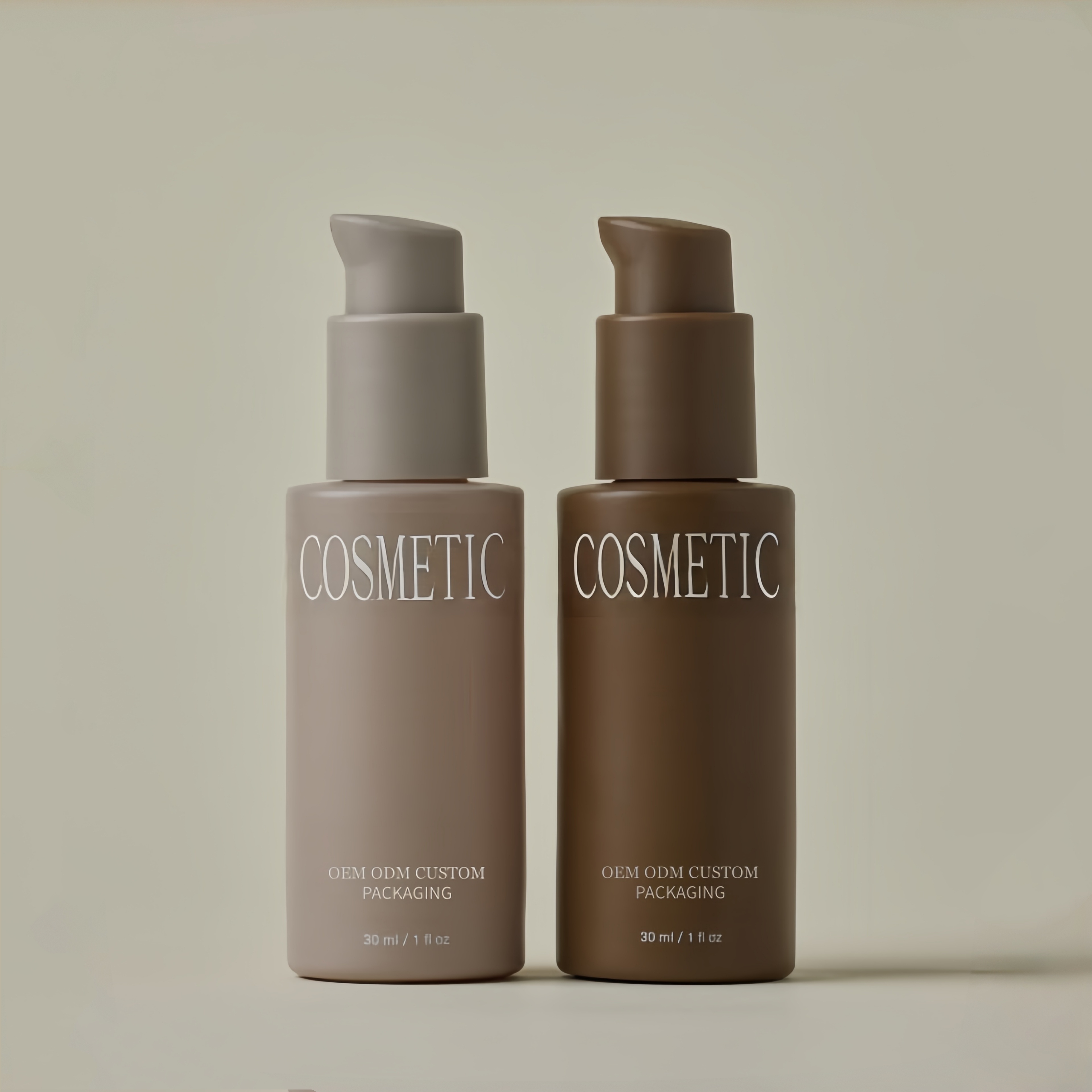 Luxury Beauty Cosmetic 30ml Lotion Pump Bottle for Serum Foundation Essential Oil Sunscreen Packaging Custom logo