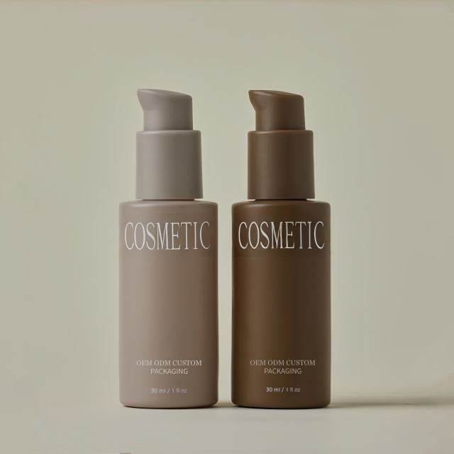 Luxury Beauty Cosmetic 30ml Lotion Pump Bottle for Serum Foundation Essential Oil Sunscreen Packaging Custom logo