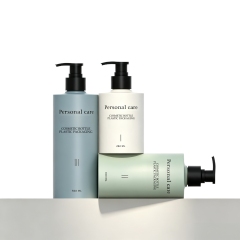 Luxury Cosmetic Cylinder Shampoo Bottle Body Wash Shower Gel Bottle for Skincare Packaging Custom logo
