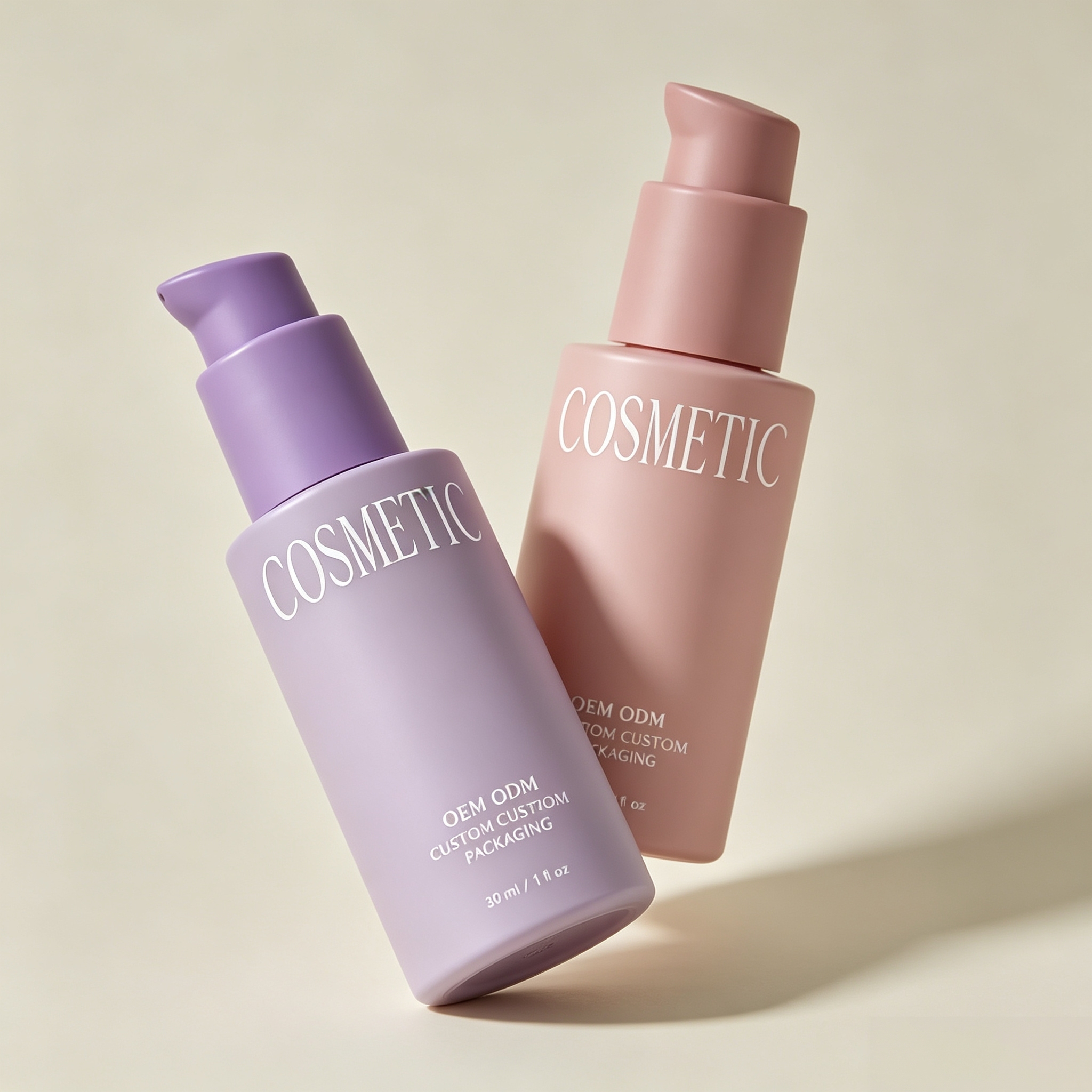 Luxury Beauty Cosmetic 30ml Lotion Pump Bottle for Serum Foundation Essential Oil Sunscreen Packaging Custom logo