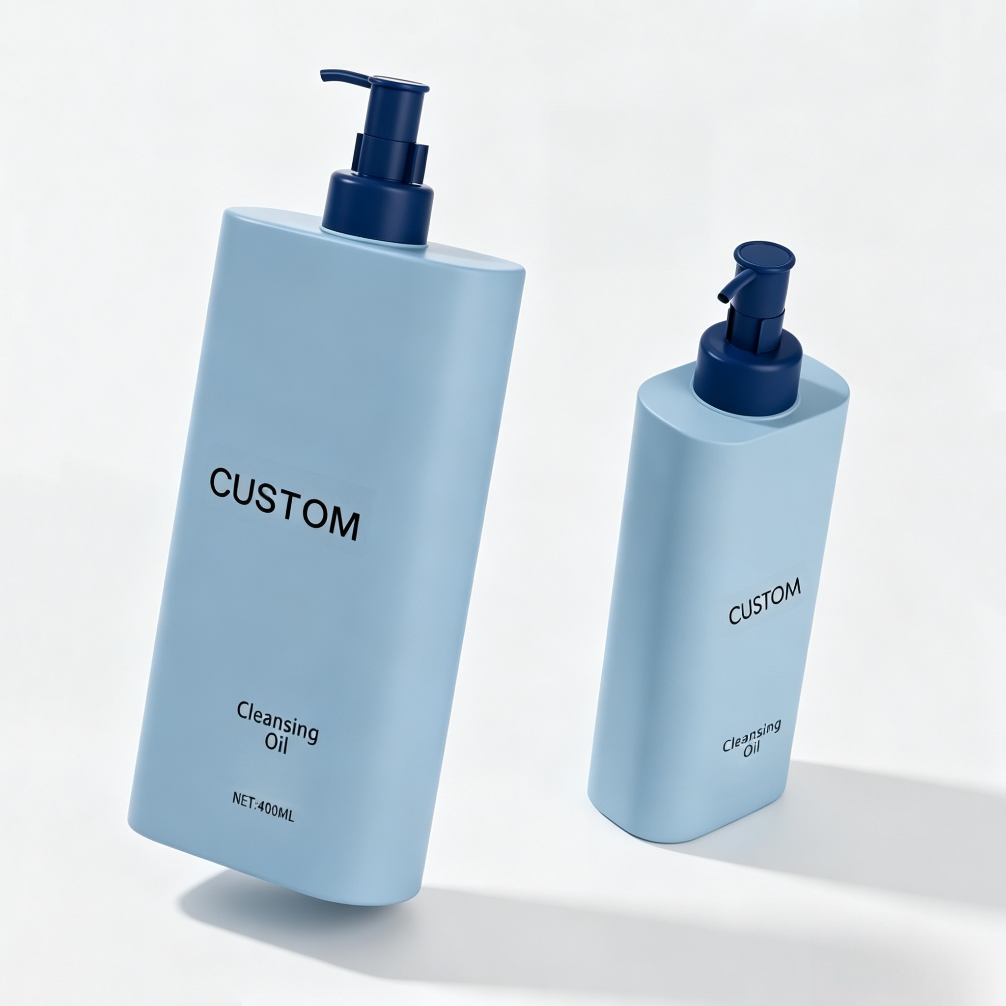 Plastic Empty Square Lotion Pump Bottle for Hair Container Oil Cream Jar Custom Unique Shampoo Bottles Packaging 300 400 500ml