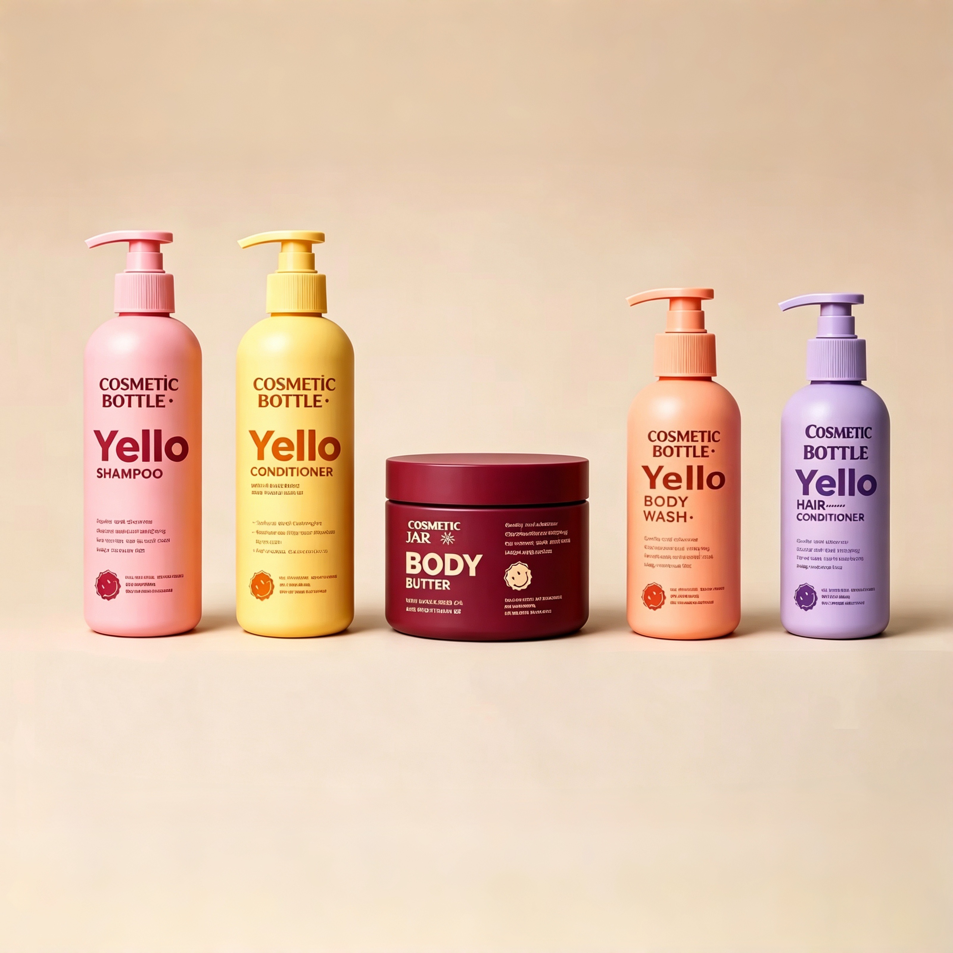 Wholesale Custom logo Luxury Cosmetic Jar Shampoo Pump Bottle Body Lotion Bottle Packaging Skincare Set