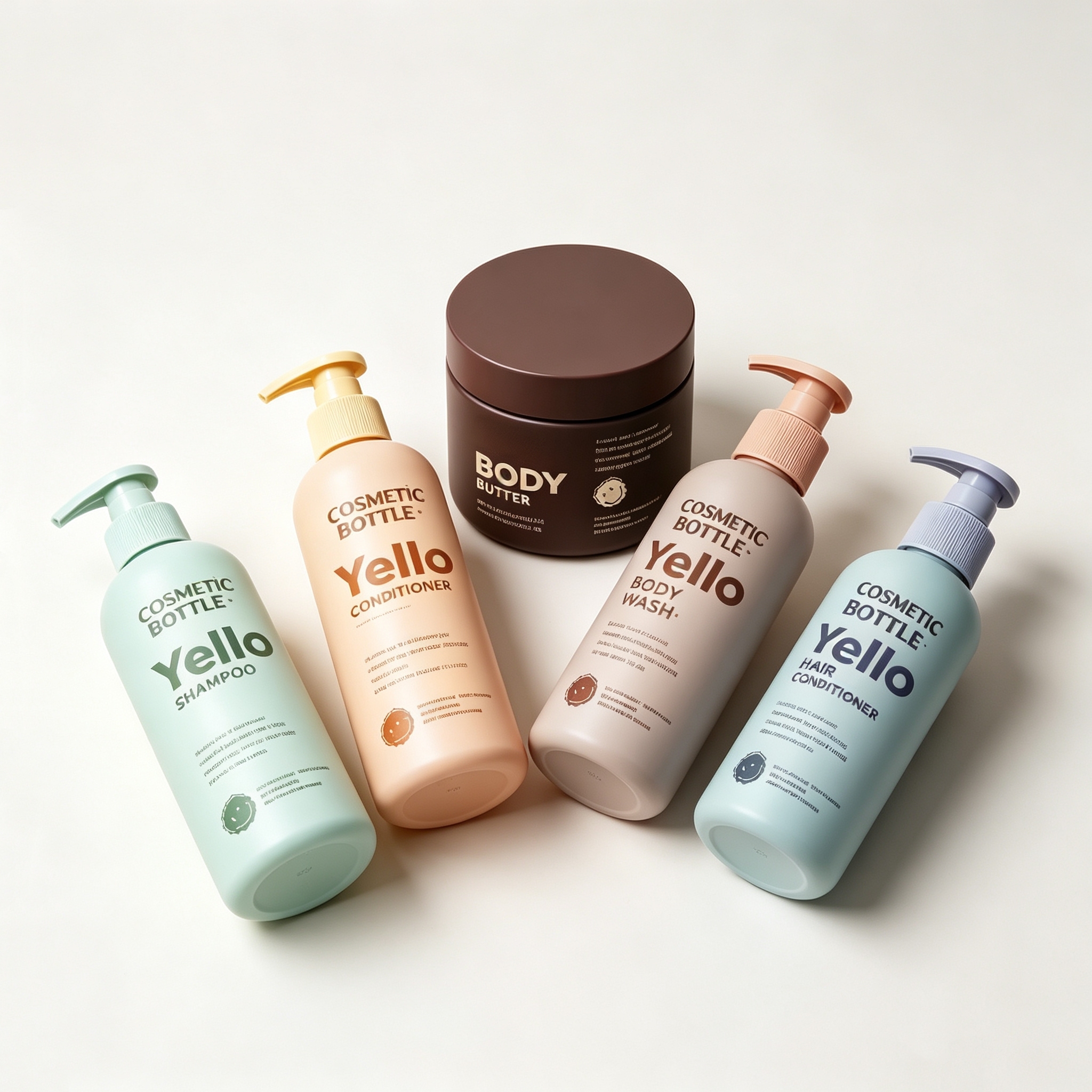 Wholesale Custom logo Luxury Cosmetic Jar Shampoo Pump Bottle Body Lotion Bottle Packaging Skincare Set