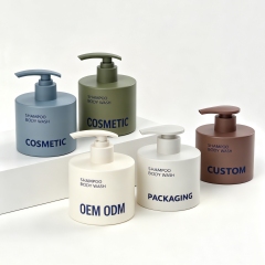 Eco Friendly Luxury Plastic Cosmetic Pump Bottle Baby Shampoo Body Wash Soap Liquid Dispenser Bottle Packaging Custom