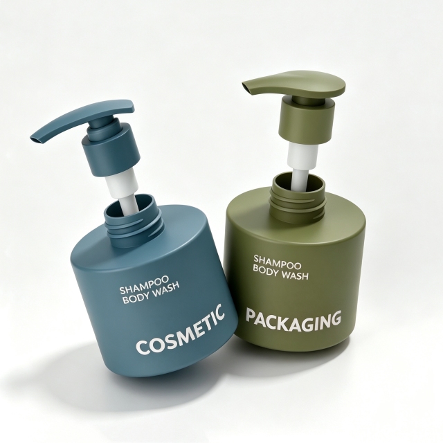 Eco Friendly Luxury Plastic Cosmetic Pump Bottle Baby Shampoo Body Wash Soap Liquid Dispenser Bottle Packaging Custom