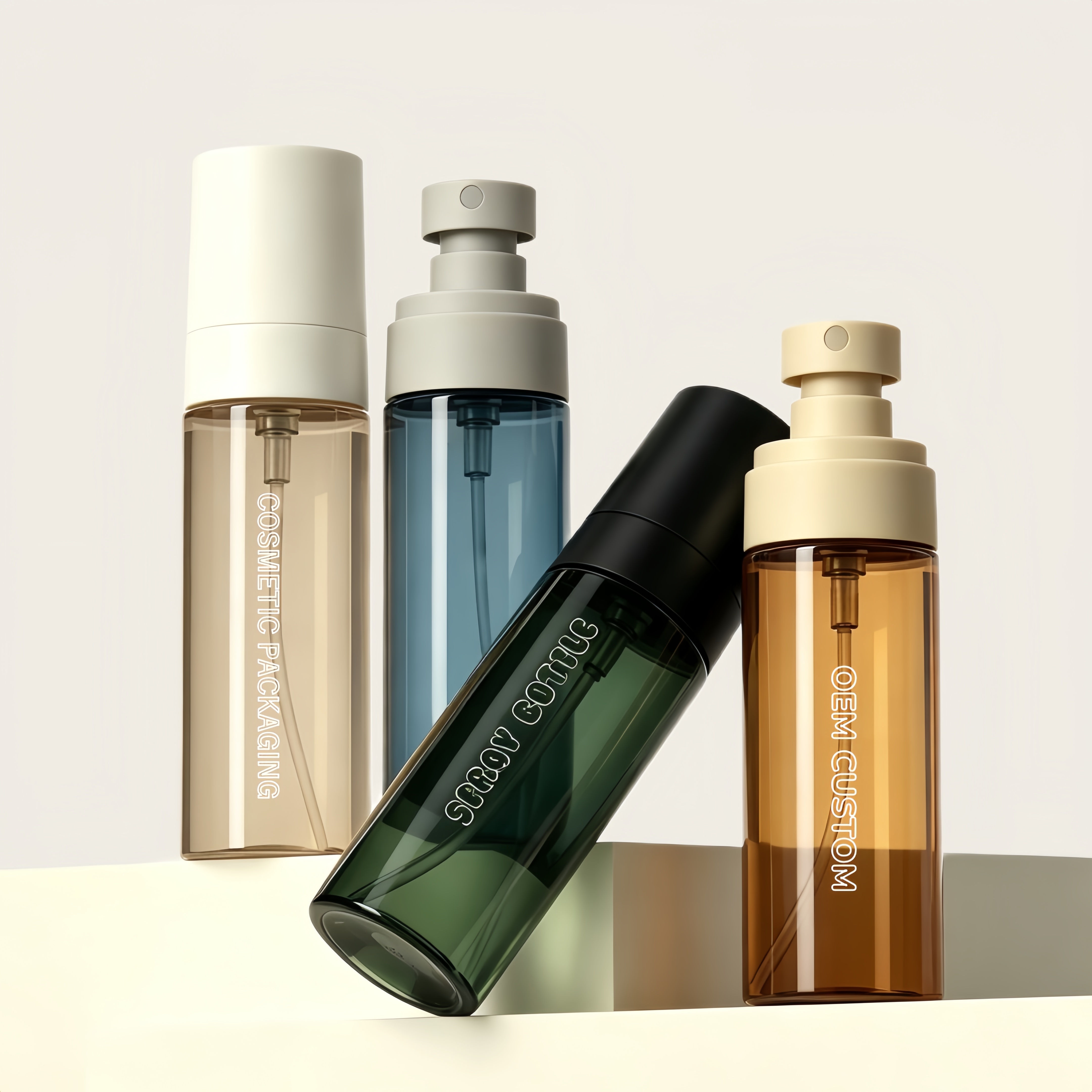 Eco Friendly Luxury Moisturizing Setting Fine Mist Spray Bottles 100ml 120ml 150ml Cosmetic Packaging for Body Hair Facial