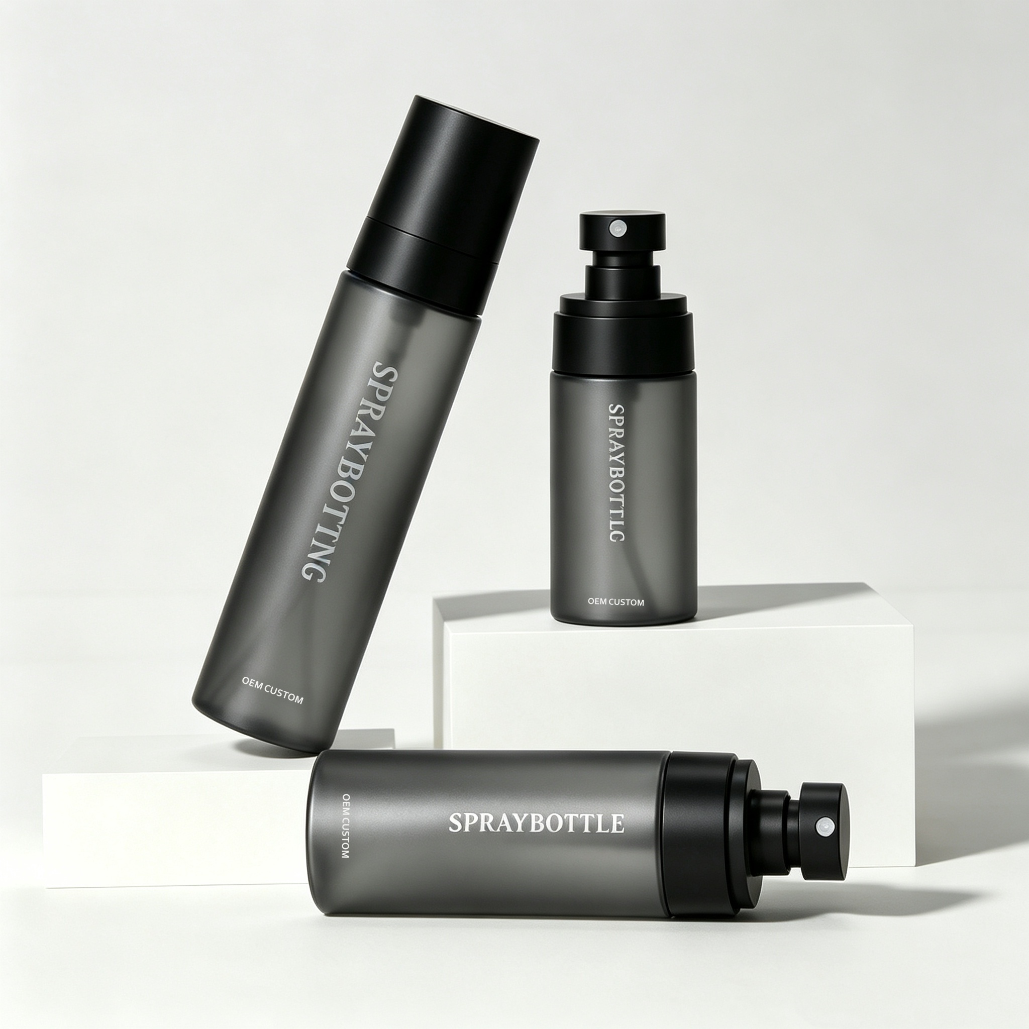 Eco Friendly Luxury Moisturizing Setting Fine Mist Spray Bottles 100ml 120ml 150ml Cosmetic Packaging for Body Hair Facial