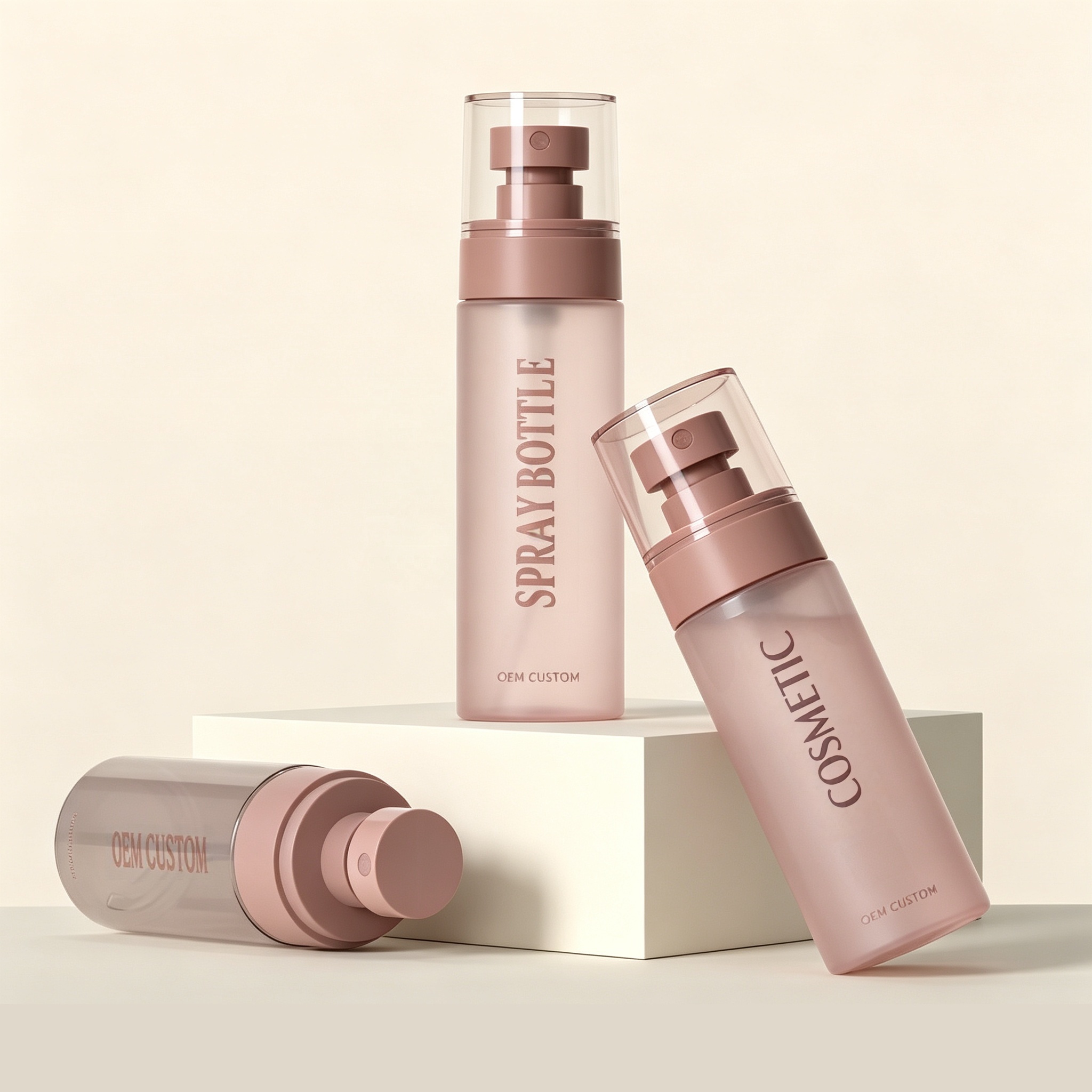 Eco Friendly Luxury Moisturizing Setting Fine Mist Spray Bottles 100ml 120ml 150ml Cosmetic Packaging for Body Hair Facial