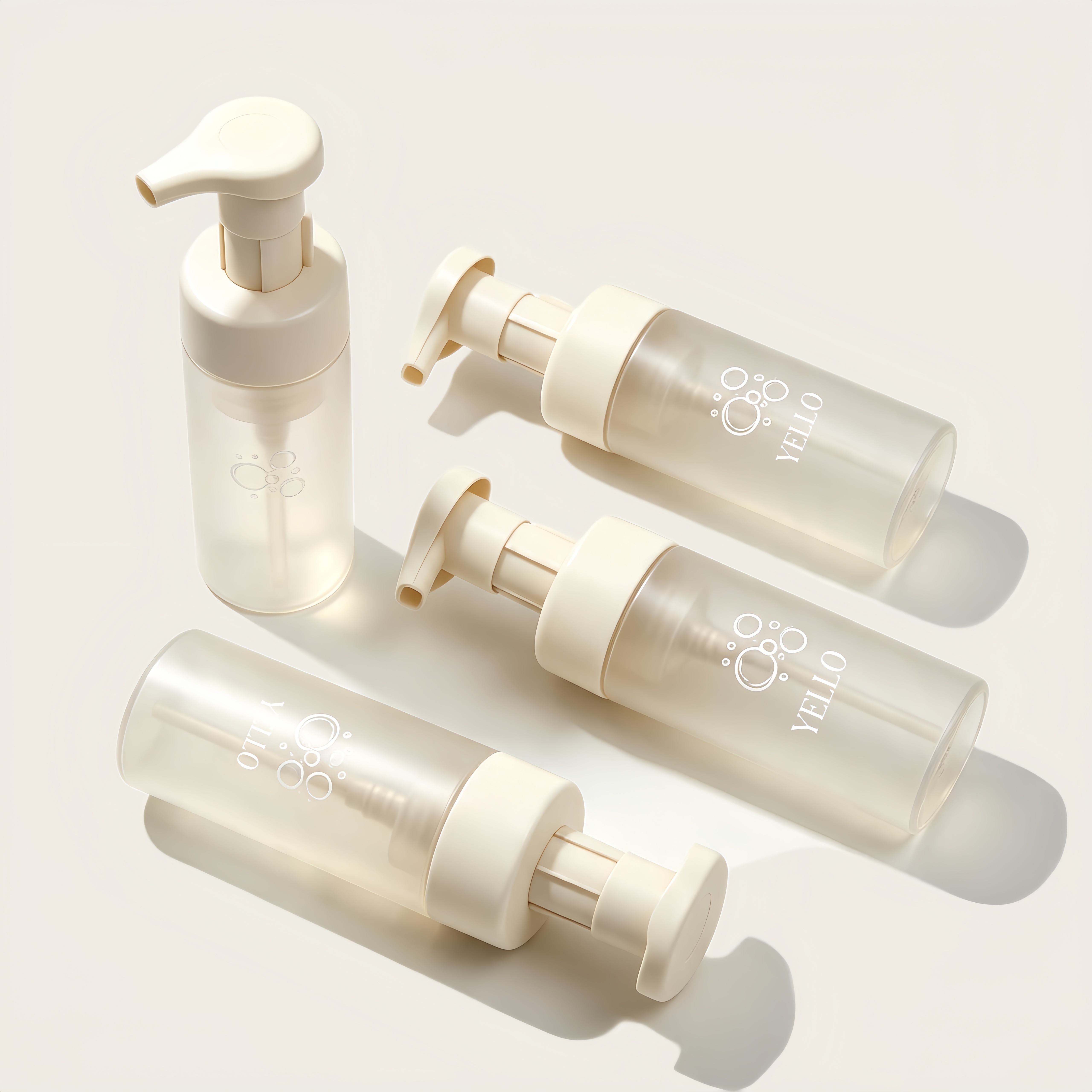 Wholesale CE Certified Cosmetic Foam Pump Bottle Packaging 100ml - 350ml Skincare Customized logo Printing