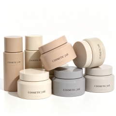 Wholesale Luxury PET Plastic Cosmetics Container Packaging Frost Matte pink Body Butter Jar with Lids for Scrub Cream