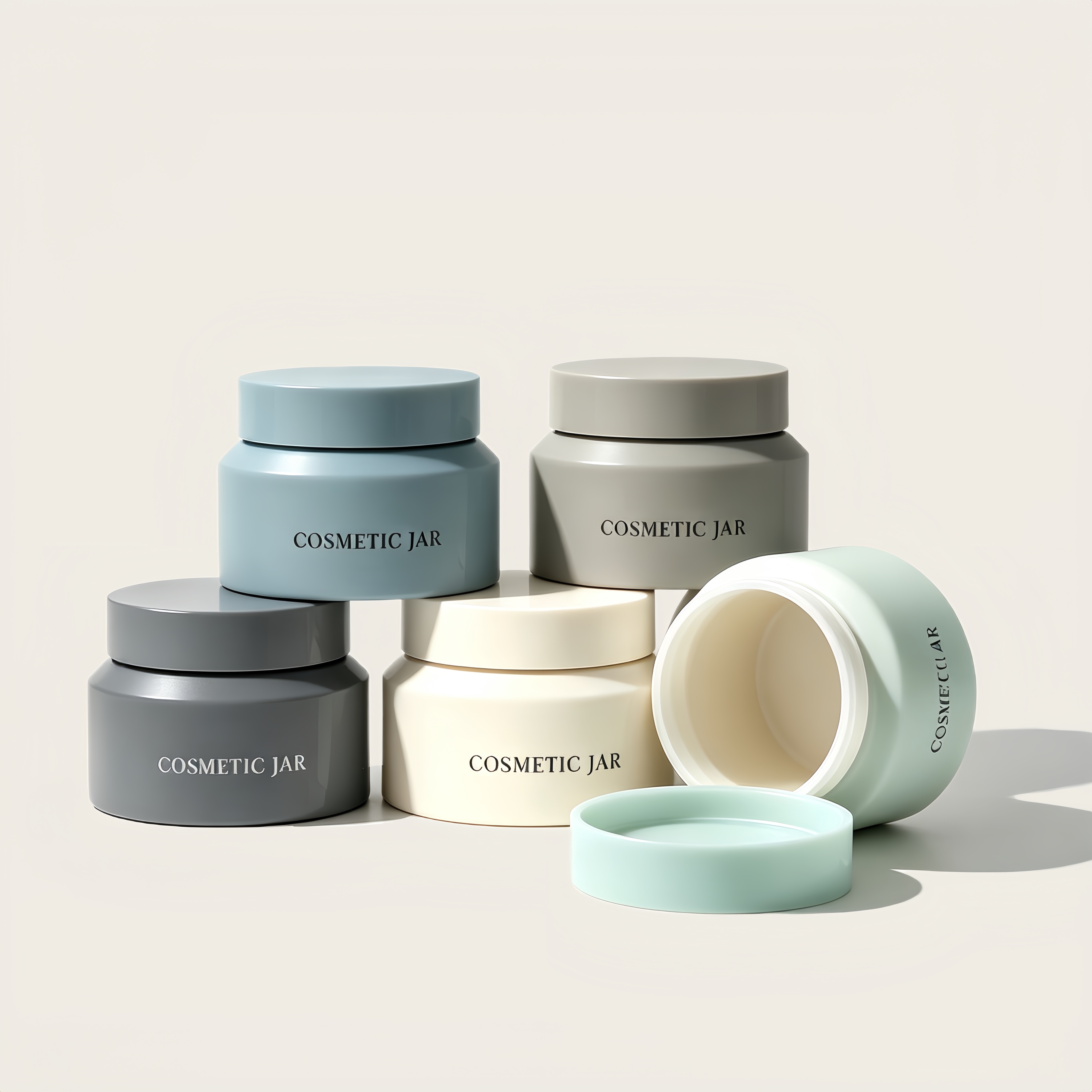 Wholesale Luxury PET Plastic Cosmetics Container Packaging Frost Matte pink Body Butter Jar with Lids for Scrub Cream