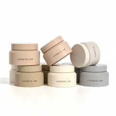 Wholesale Luxury PET Plastic Cosmetics Container Packaging Frost Matte pink Body Butter Jar with Lids for Scrub Cream