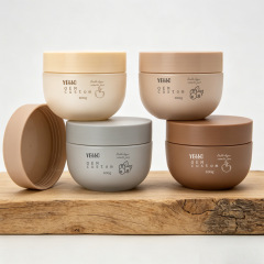 Wholesale OEM CUSTOM Plastic PET Empty Solid Cosmetic Jars with Lids for Eye Face Cream Body Butter Hair Conditioner