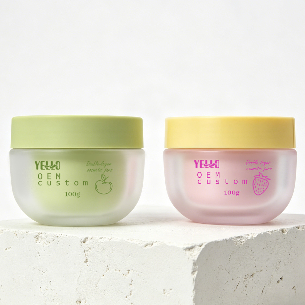 Wholesale OEM CUSTOM Plastic PET Empty Solid Cosmetic Jars with Lids for Eye Face Cream Body Butter Hair Conditioner