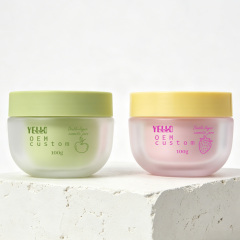 Wholesale OEM CUSTOM Plastic PET Empty Solid Cosmetic Jars with Lids for Eye Face Cream Body Butter Hair Conditioner