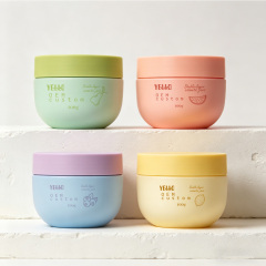 Wholesale OEM CUSTOM Plastic PET Empty Solid Cosmetic Jars with Lids for Eye Face Cream Body Butter Hair Conditioner