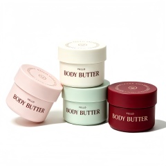 Custom 30ML 50ML 100ML 150ML 200ML Plastic PP Cosmetic Jars with Lids for Body Butter Cream Conditioner Packaging