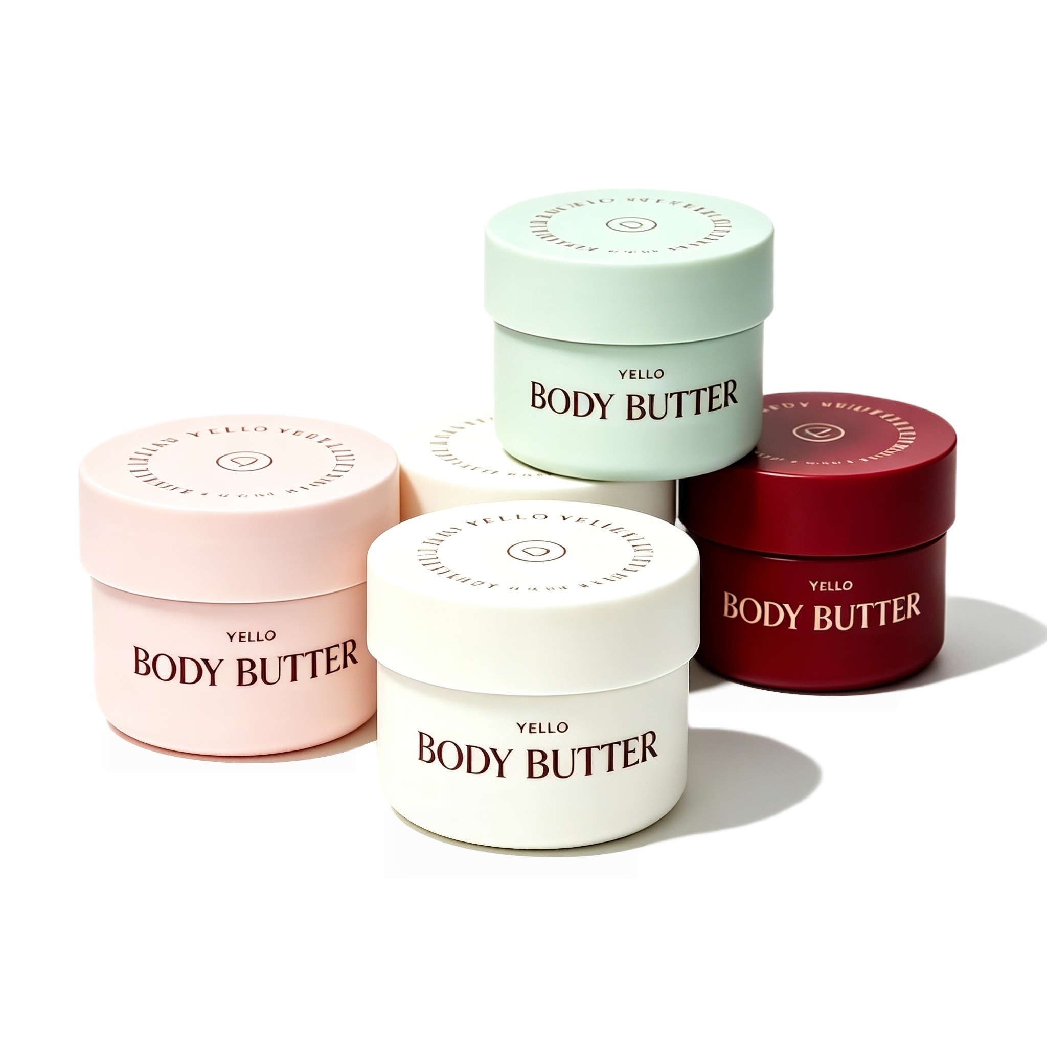 Custom 30ML 50ML 100ML 150ML 200ML Plastic PP Cosmetic Jars with Lids for Body Butter Cream Conditioner Packaging