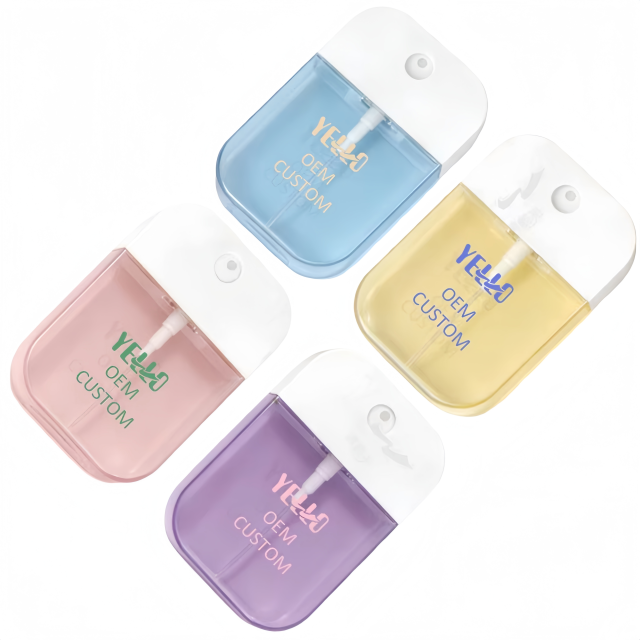 Custom Color Square Empty Petg Plastic 30Ml 50Ml Credit Card Fine Mist Spray Bottle for Perfume With Logo