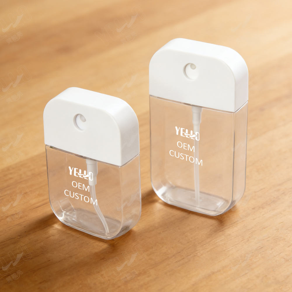 Custom Color Square Empty Petg Plastic 30Ml 50Ml Credit Card Fine Mist Spray Bottle for Perfume With Logo