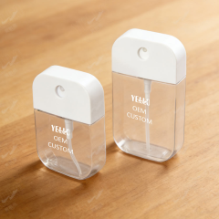 Custom Color Square Empty Petg Plastic 30Ml 50Ml Credit Card Fine Mist Spray Bottle for Perfume With Logo
