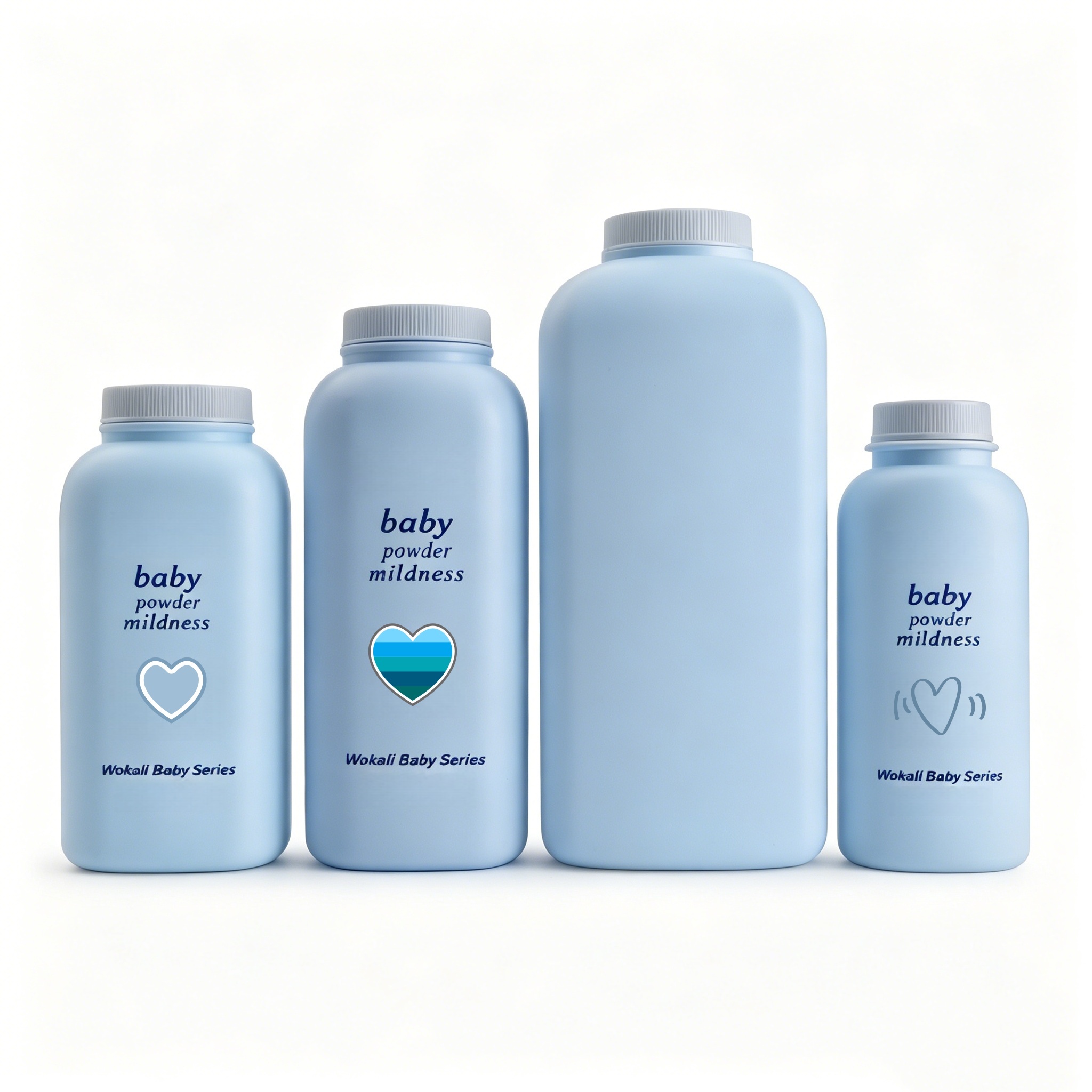 Wholesale Cosmetic 100ml PE Loose Powder Bottle with Screw Lid Plastic Baby Talcum Powder Container Customized Logo