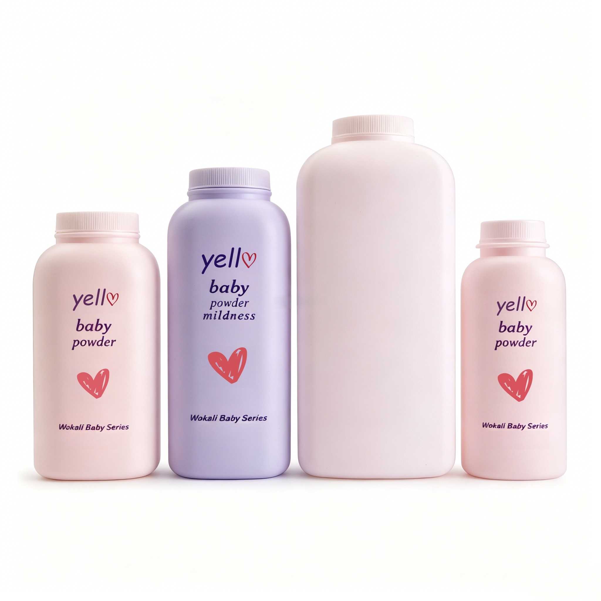 Wholesale Cosmetic 100ml PE Loose Powder Bottle with Screw Lid Plastic Baby Talcum Powder Container Customized Logo