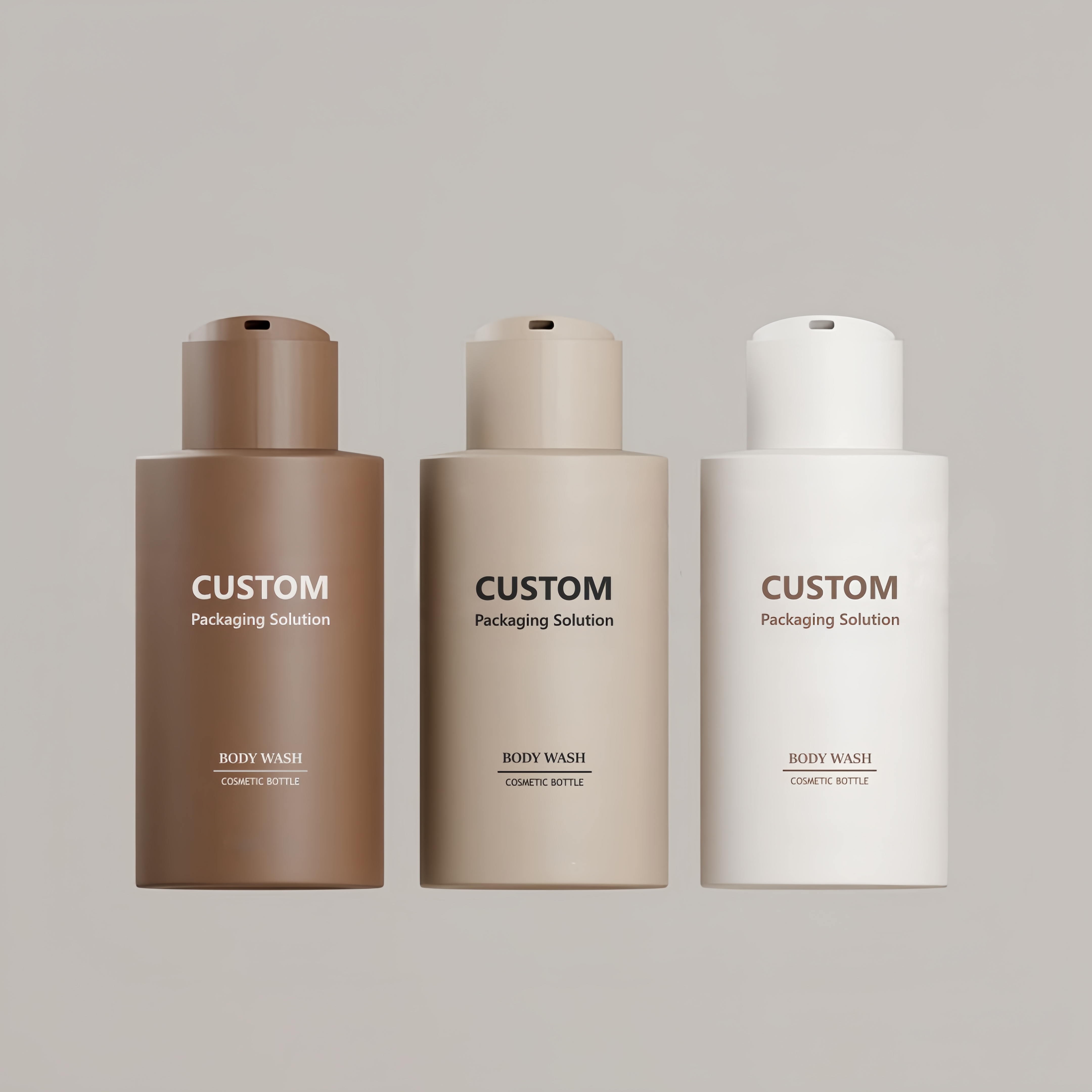 Wholesale Cosmetic Bottle Packaging Cylinder Body Lotion with Disco Cap for Shampoo Dispenser Bottle