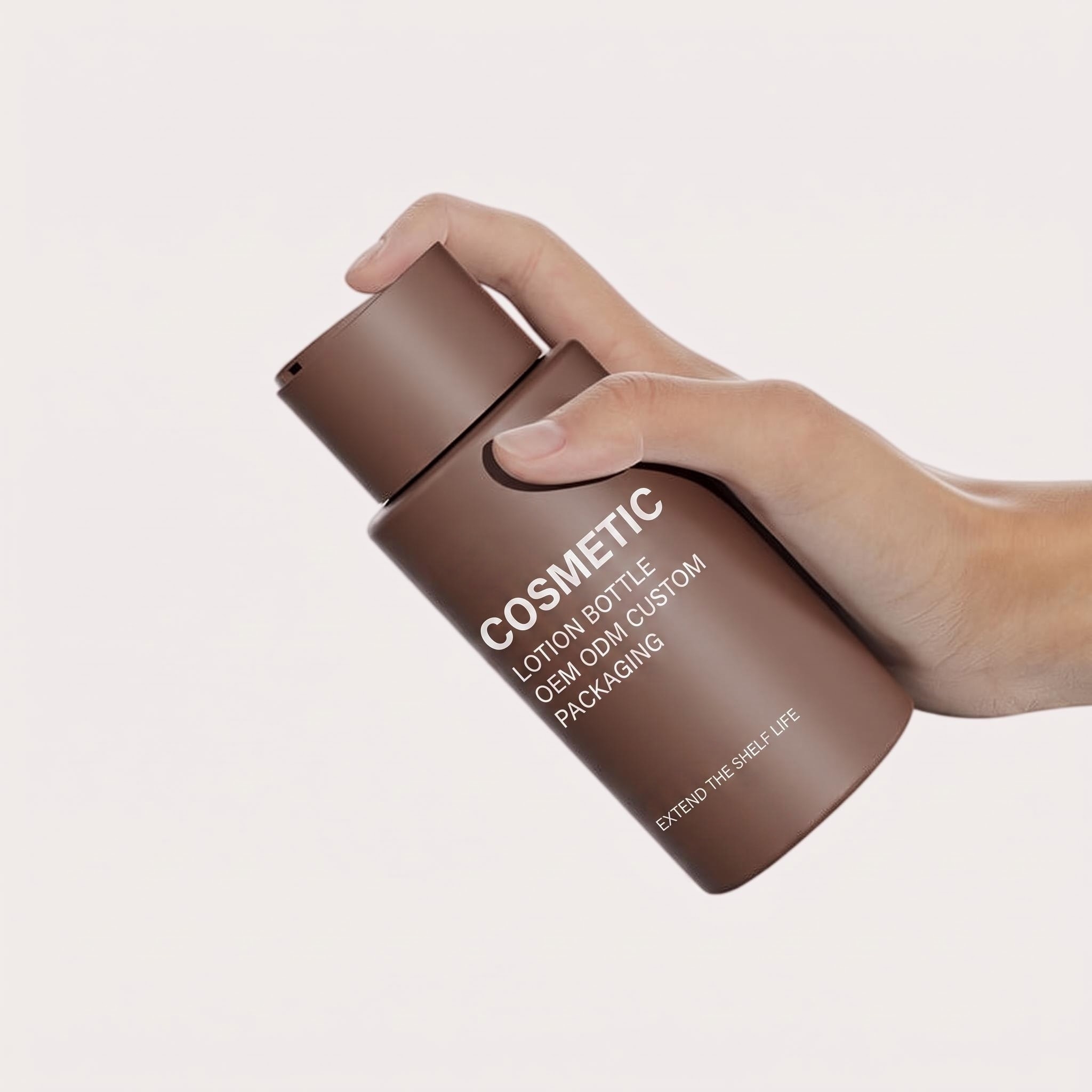 Wholesale Cosmetic Bottle Packaging Cylinder Body Lotion with Disco Cap for Shampoo Dispenser Bottle