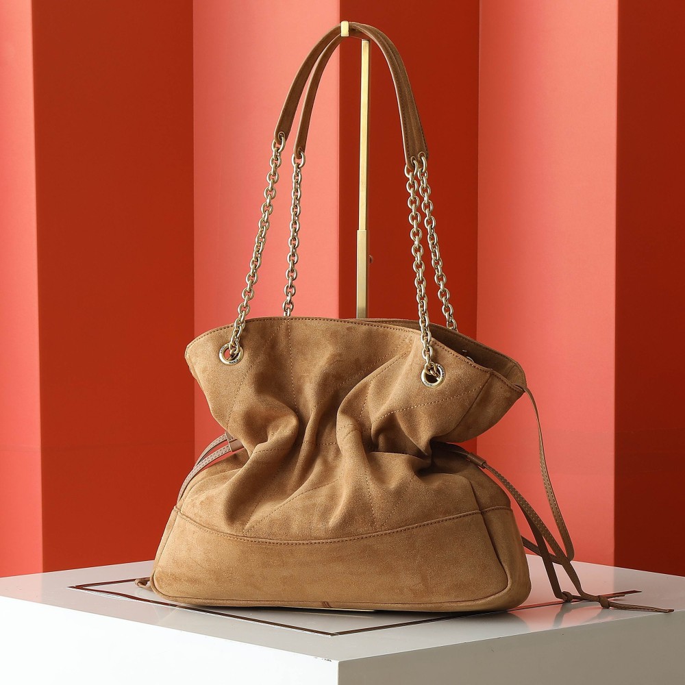 YSL Jamie 4.3 Medium Drawstring Suede Shoulder Bag