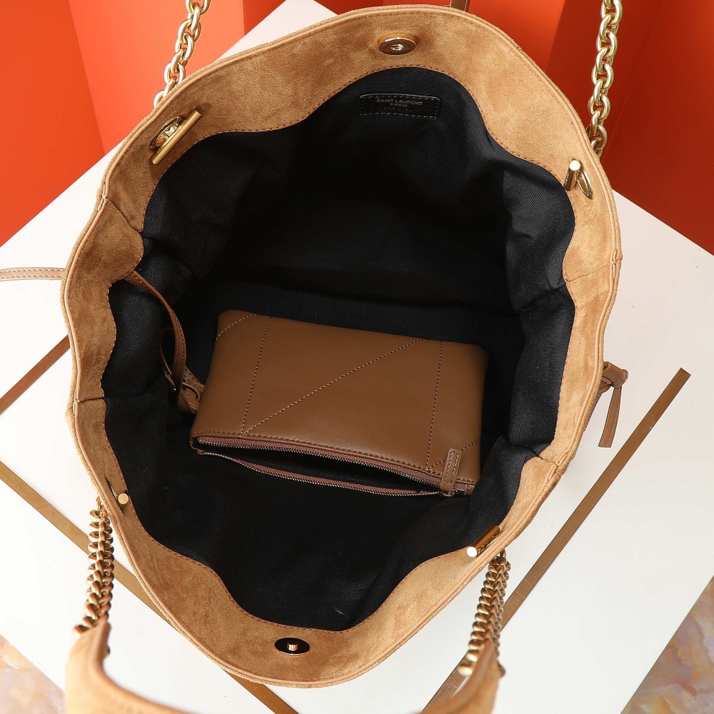 YSL Jamie 4.3 Medium Drawstring Suede Shoulder Bag