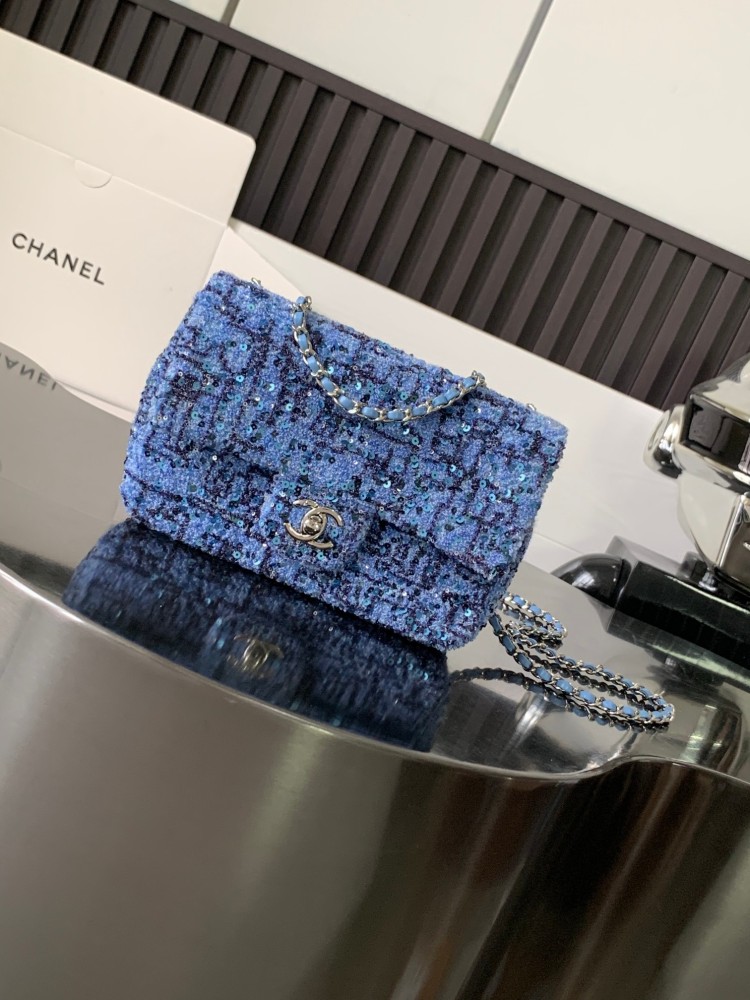CHANEL MINI CF wool sequins