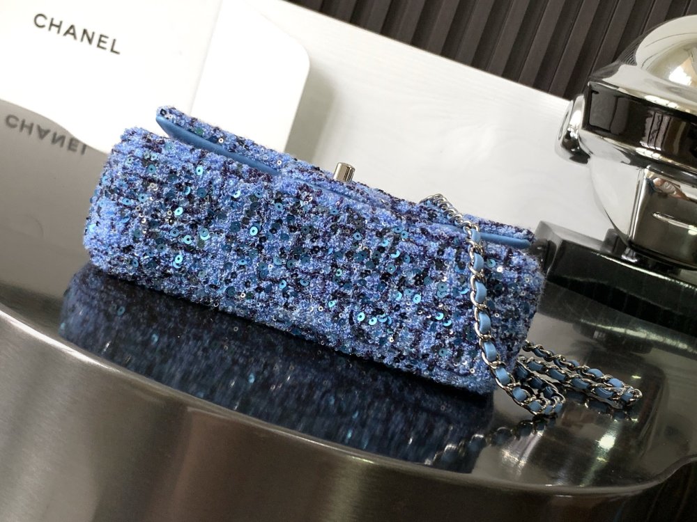 CHANEL MINI CF wool sequins