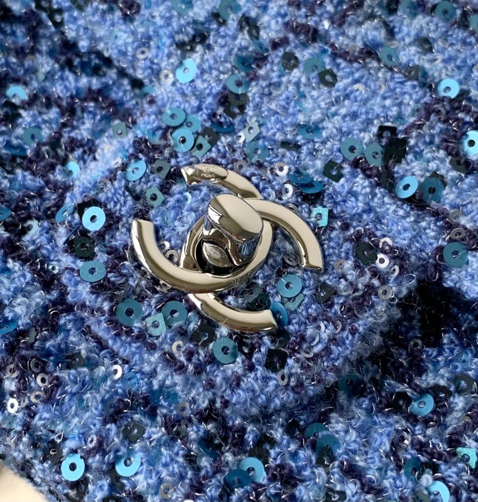CHANEL MINI CF wool sequins