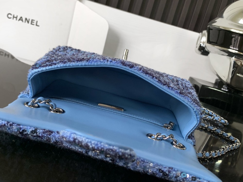 CHANEL MINI CF wool sequins