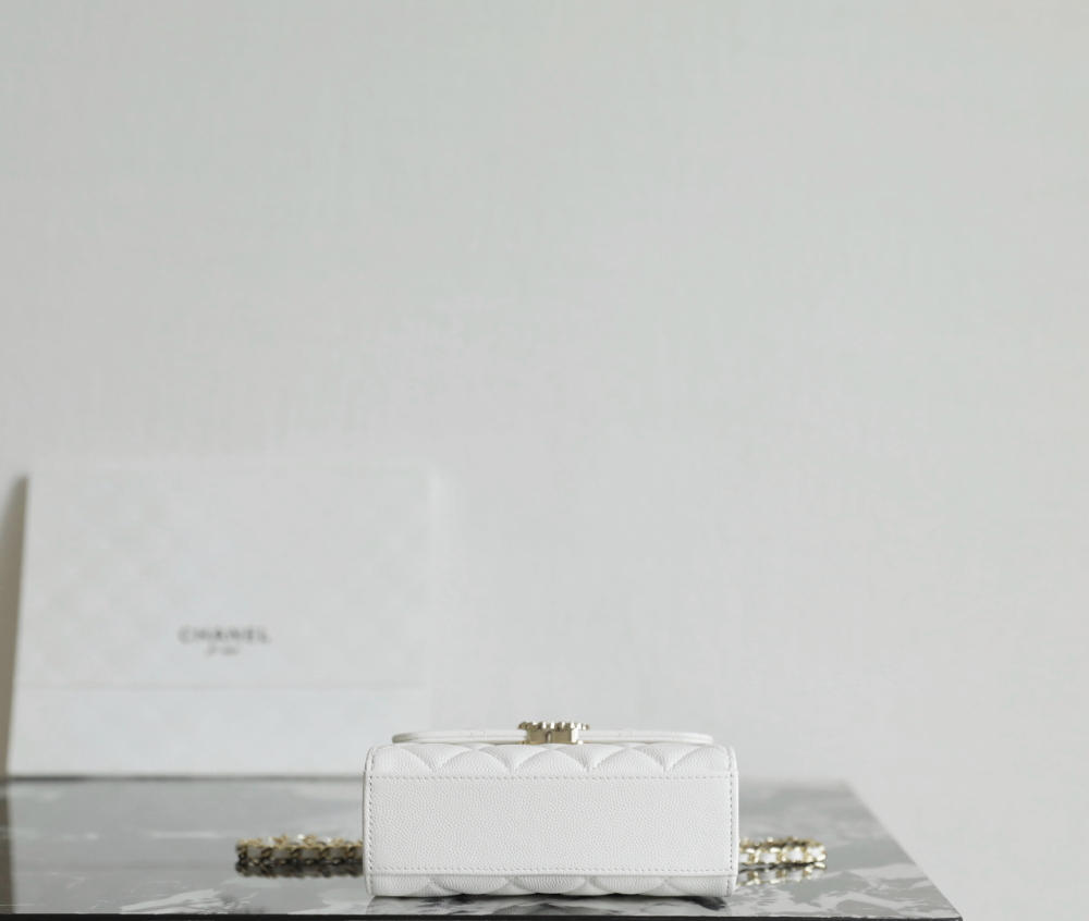 Chanel Spring/Summer 25S Vertical Cross-Handle Bag 𝖪𝖾𝗅𝗅𝗒White