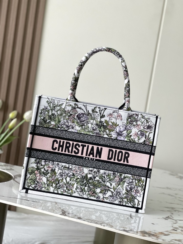 Dior book tote shopping bag