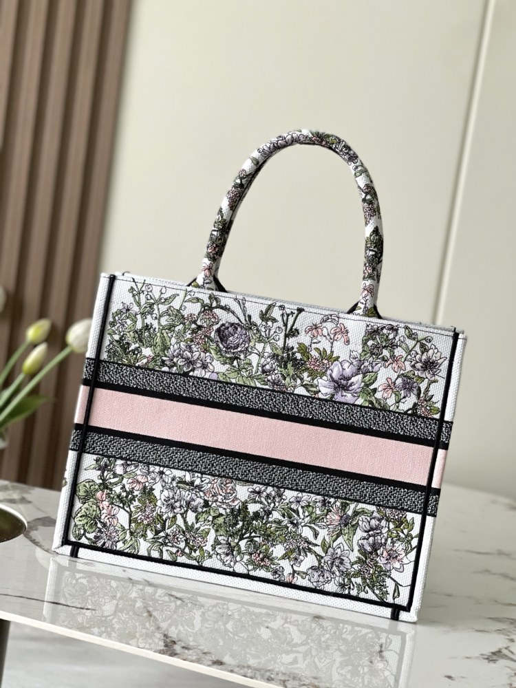 Dior book tote shopping bag