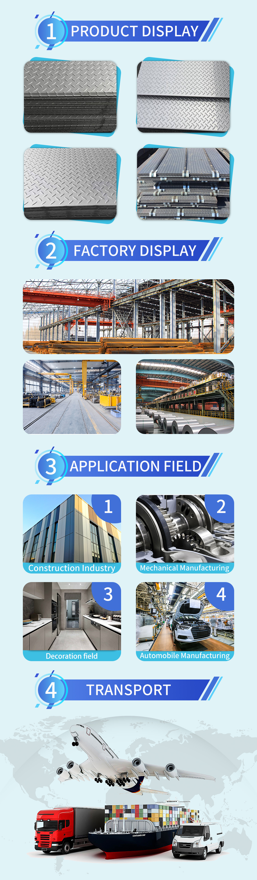 Checkered Steel Plate / Patterned Steel Plate