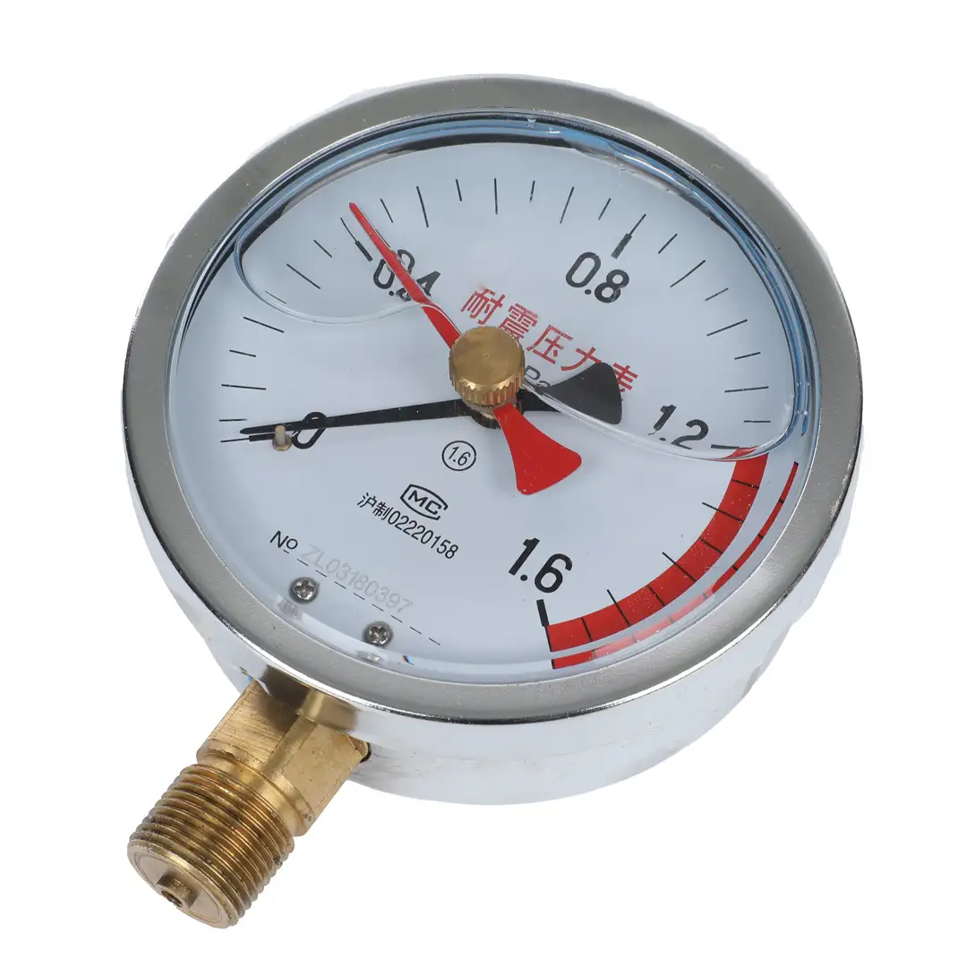 YJN100 Memory Shock-Proof Pressure Gauge Double Needle