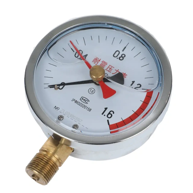 YJN100 Memory Shock-Proof Pressure Gauge Double Needle
