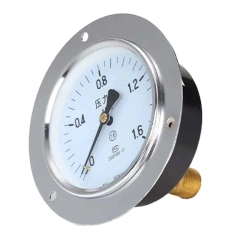 Y100-ZT Axial Pressure Gauge With Flange Edge
