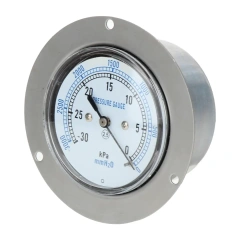 YE60ZT Stainless Steel Pressure Axial Capsule Micro Pressure Gauge With Flange