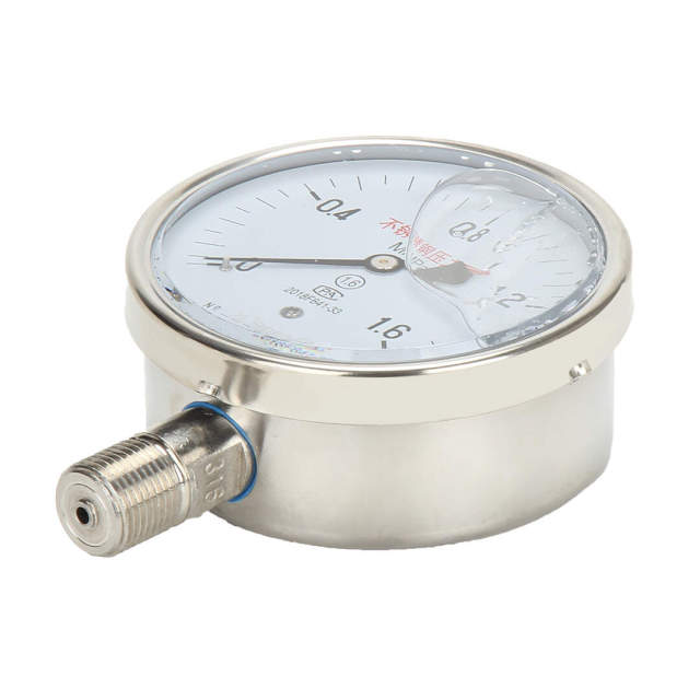 YN100-BF Stainless Steel Shock-Resistant Pressure Gauge