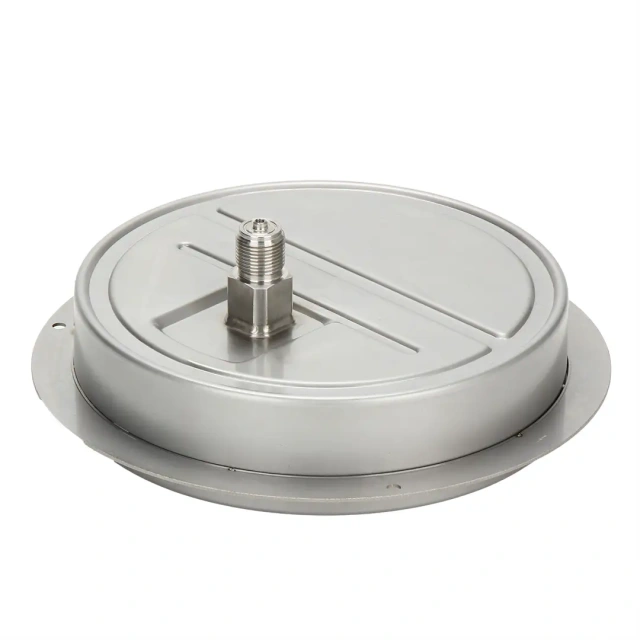 Y200BFZT Stainless Steel Axial Pressure Gauge With Flange Edge