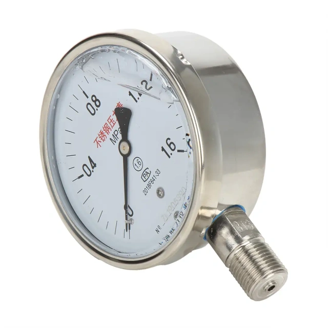 YN100-BF Stainless Steel Shock-Resistant Pressure Gauge