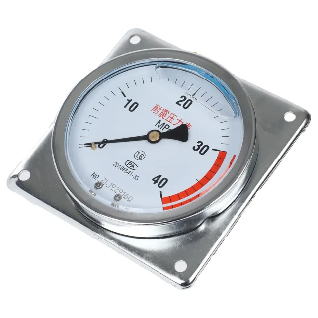 YN100ZT Axial Shock-Proof Pressure Gauge With Behind Flange Edge(Square Edge)