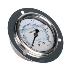 YN60-BFZT Stainless Steel Shock-Proof Axial Pressure Gauge With Flange Edge