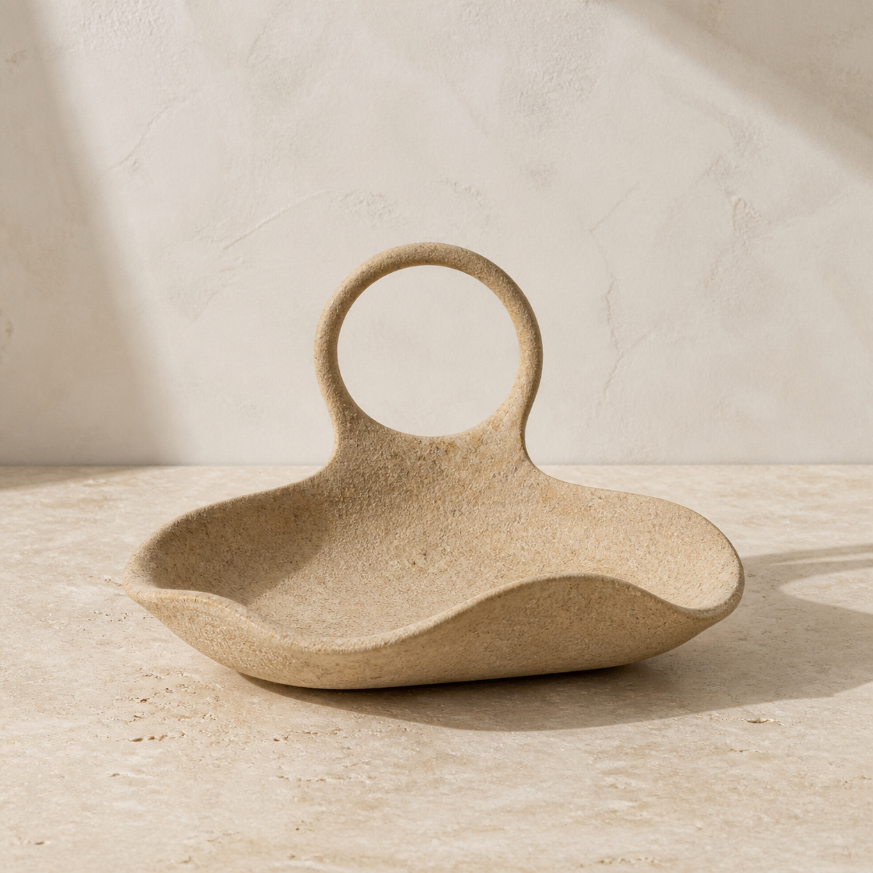 Halo Pulp recycled-fiber sculptural catchall vessel